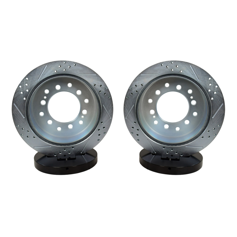 Toyota FJ Cruiser Brake Rotors (2) - Rear - Baer Brakes - Claw Performance, Slot and Drilled - `07-`09